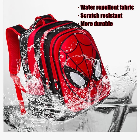 Backpack 3D Comic Backpack Kids bonus pencil case and keychain bundle Spider-Man - Picture 4 of 8